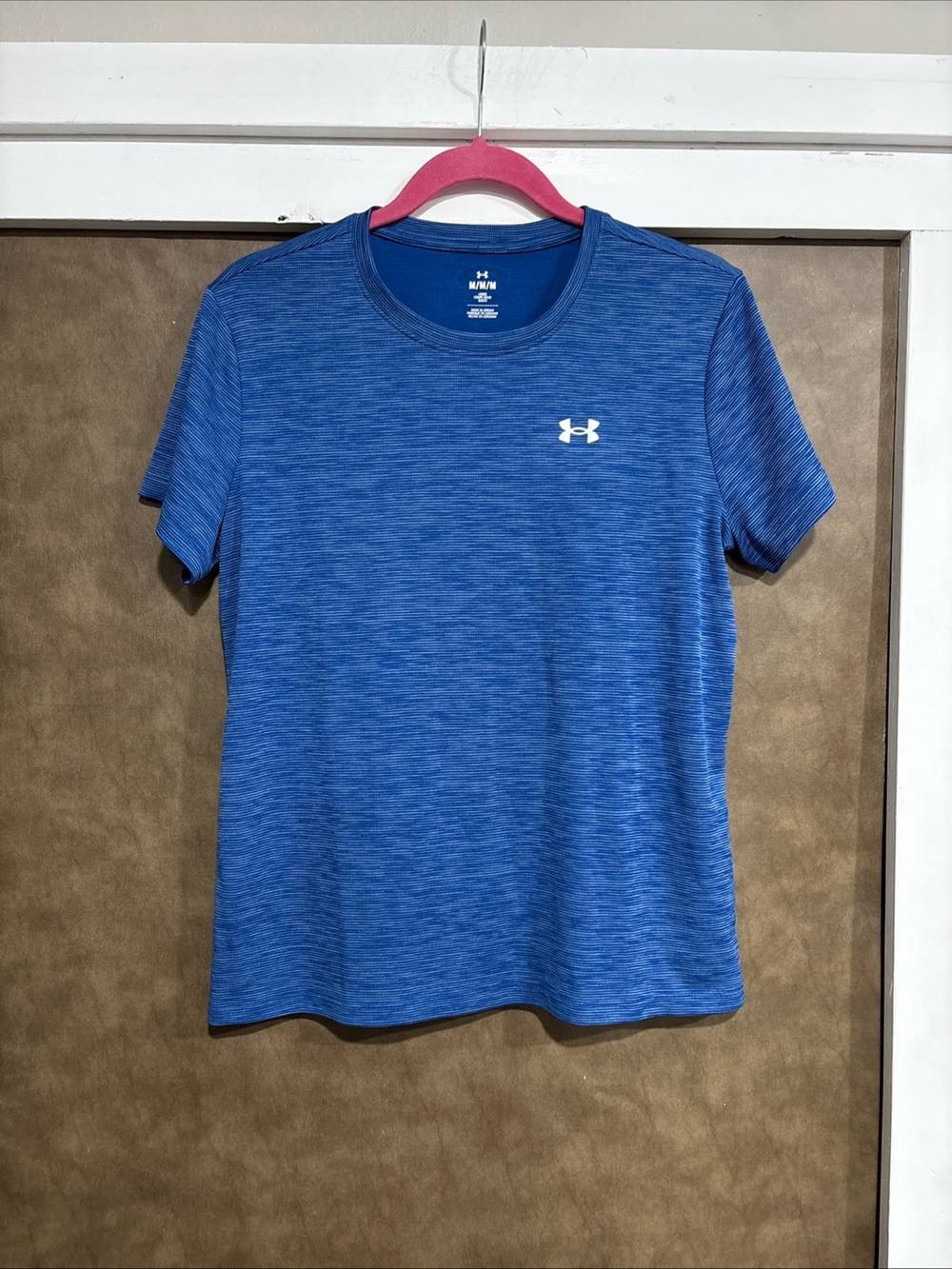 Under Armour Women’s Heathered Royal Blue Crew Neck Performance Tee